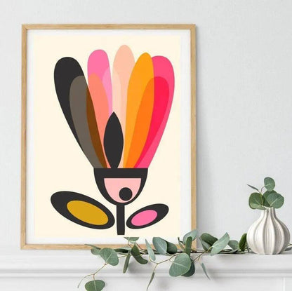 Modern Tulip Wall Art Print Kirsten Katz