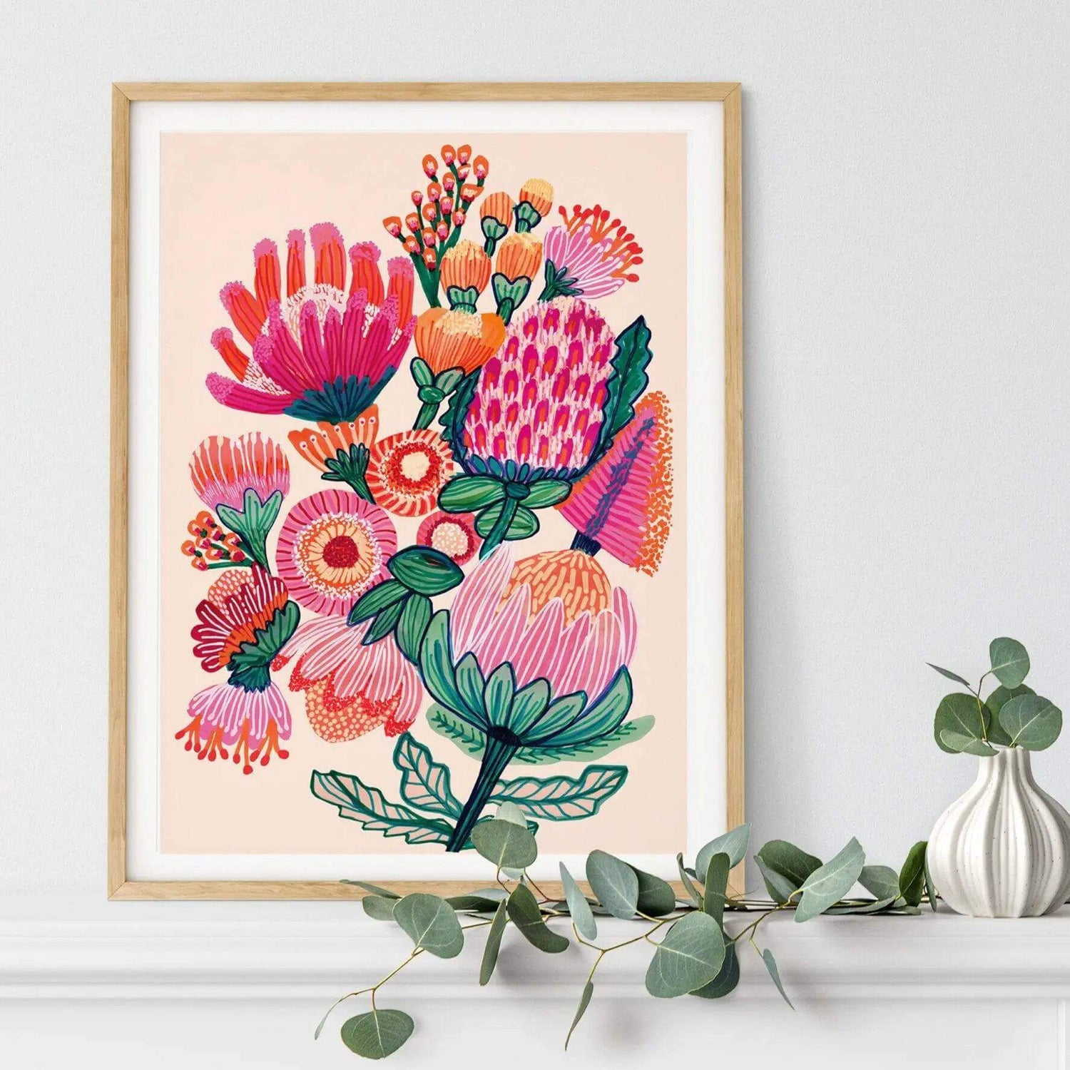 Fine Art Print of Australian Native Flowers of an original painting by Kirsten Katz