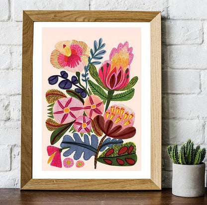 Paradisio Flowers Fine Art Giclee Print by Australian artist Kirsten Katz
