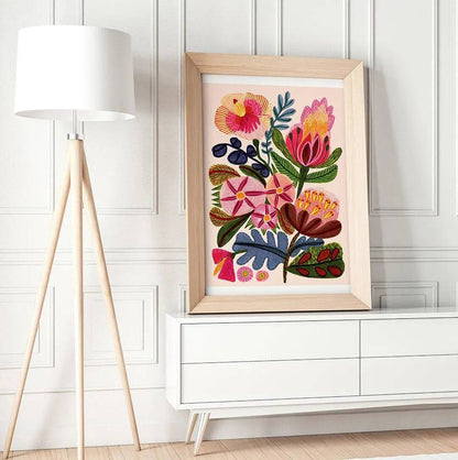 Paradisio Flowers Botanical Art Print Kirsten Katz