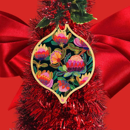 Protea Australis Christmas Card & Bauble Kirsten Katz