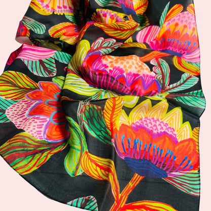 Protea Australis Silk Scarf Kirsten Katz