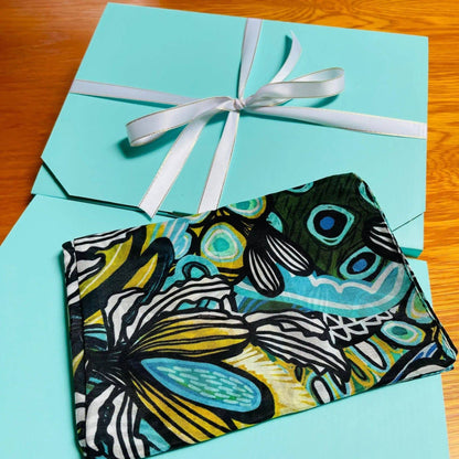 Protea Azure Silk Scarf Kirsten Katz