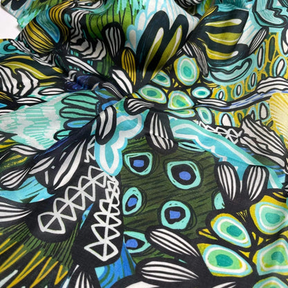 Protea Azure Silk Scarf Kirsten Katz