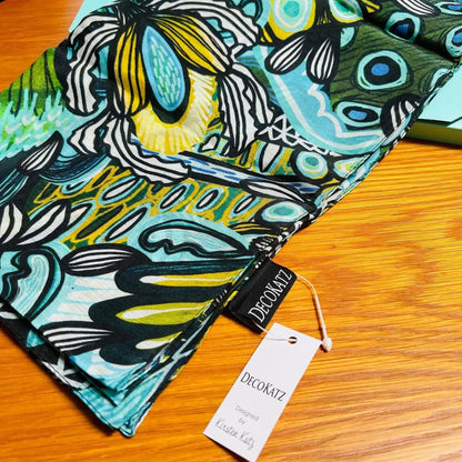 Protea Azure Silk Scarf Kirsten Katz