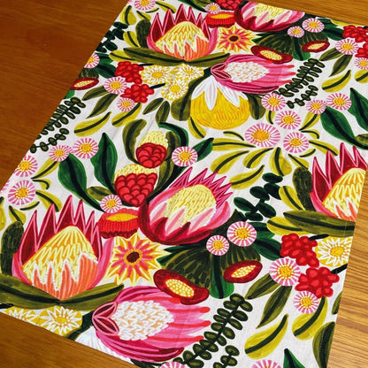 Protea Flora Tea Towel Set Kirsten Katz