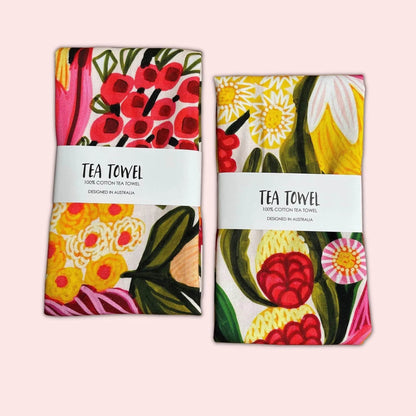 Protea Flora Tea Towel Set Kirsten Katz
