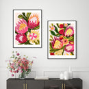 Protea Flowers Print Large Wall Art Set - Kirsten Katz