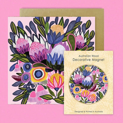 Protea Magnifica Magnet & Card Set Kirsten Katz