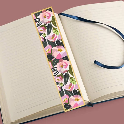 Roses and Peonies Australian Wooden Bookmark - Kirsten Katz