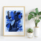 Wild Blue Bunch Abstract Art Print - Kirsten Katz