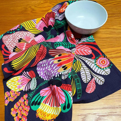 Wild Proteas Tea Towel Kirsten Katz