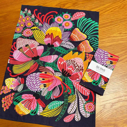 Wild Proteas Tea Towel Kirsten Katz